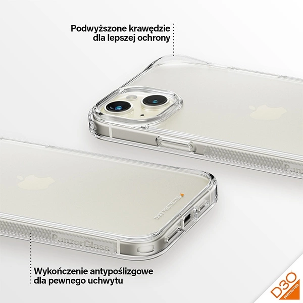 PanzerGlass HardCase with D3O and Military Grade Certification for iPhone 15 Plus / 14 Plus - Transparenteng