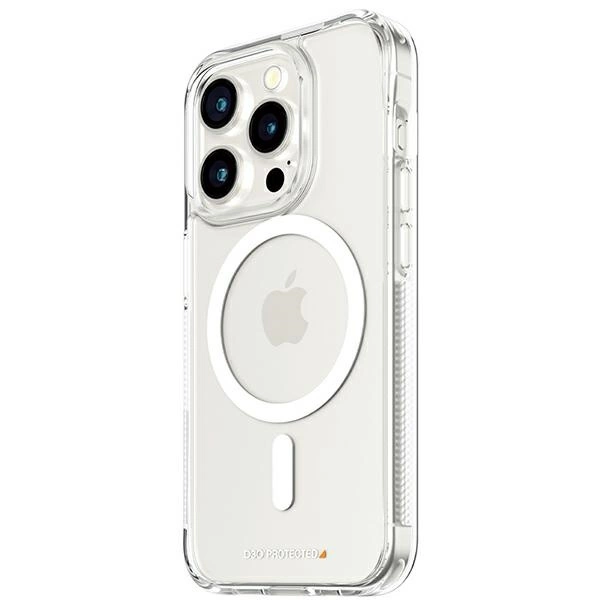 PanzerGlass HardCase with MagSafe with D3O and Military Grade Certified for iPhone 15 Pro - Transparenteng