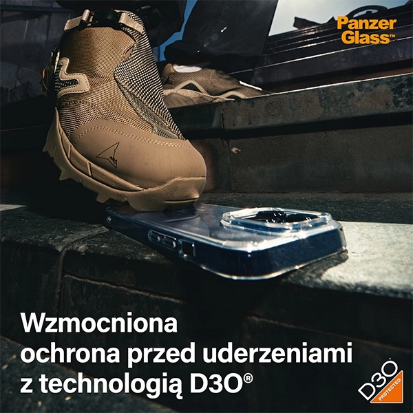 PanzerGlass HardCase with MagSafe with D3O and Military Grade Certified for iPhone 15 Pro - Transparenteng
