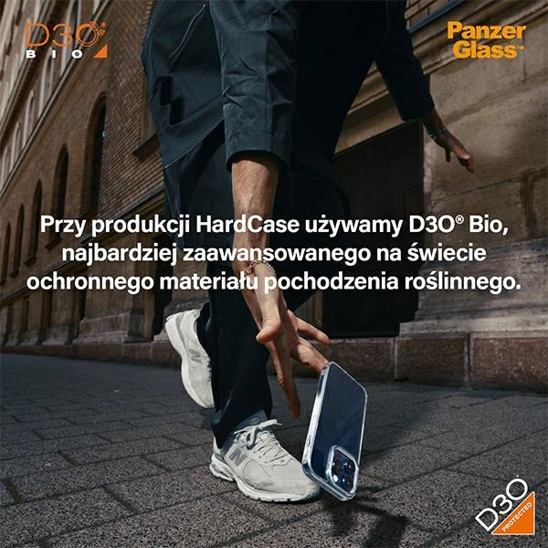 PanzerGlass HardCase with MagSafe with D3O and Military Grade Certified for iPhone 15 Pro - Transparenteng