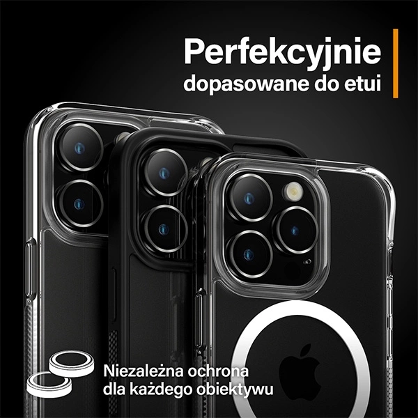 PanzerGlass Hoops Camera Protection for iPhone 15 Pro / 15 Pro Max - with Black Frameeng