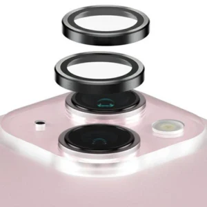PanzerGlass Hoops Camera Protection for iPhone 15/15 Plus - with Black Frameeng