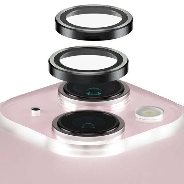 PanzerGlass Hoops Camera Protection for iPhone 15/15 Plus - with Black Frameeng