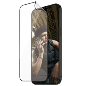 PanzerGlass Matrix Ultra-Wide-Fit hybrid glass for iPhone 15 Pro with positionereng