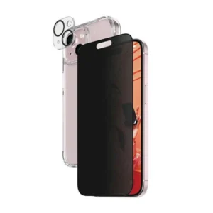 PanzerGlass Privacy Bundle 3in1 transparent case + privacy glass + camera cover for iPhone 15eng