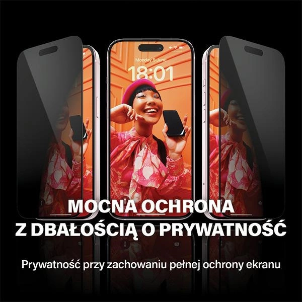 PanzerGlass Privacy Bundle 3in1 Transparent Case + Privacy Glass + Camera Protector for iPhone 15 Proeng