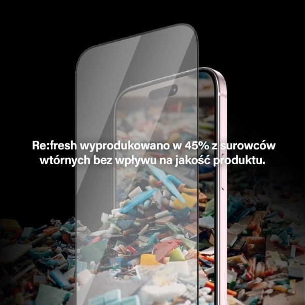 PanzerGlass Re:fresh Glass for iPhone 15 with positionereng