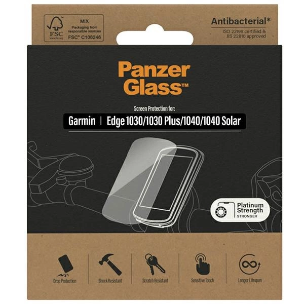 PanzerGlass Ultra-Wide Fit Antibacterial Tempered Glass for Garmin 1030 / 1030 Plus / 1040 / 1040 Solareng