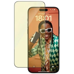 PanzerGlass Ultra-Wide Fit Tempered Glass with Glare and Blue Light Filter with Positioner for iPhone 15 Pro Maxeng