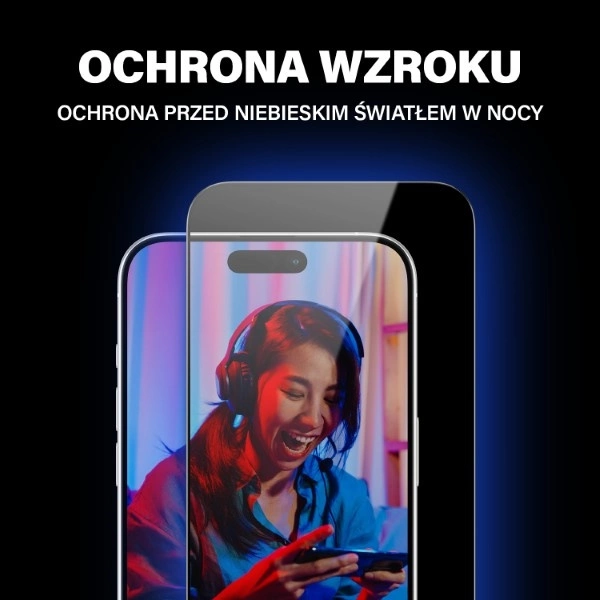 PanzerGlass Ultra-Wide Fit Tempered Glass with Glare and Blue Light Filter with Positioner for iPhone 15 Pro Maxeng