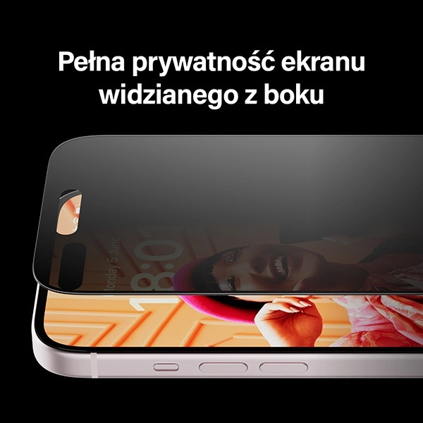 PanzerGlass Ultra-Wide Fit Privacy Tempered Glass with Positioner for iPhone 15 Pluseng