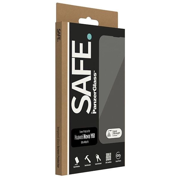 SAFE by PanzerGlass Ultra-Wide Fit tempered glass on Huawei nova Y61eng