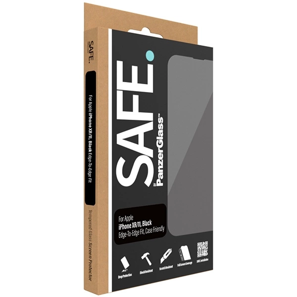 SAFE by PanzerGlass Edge-to-Edge tempered glass for iPhone 11 / Xr - with black frameeng