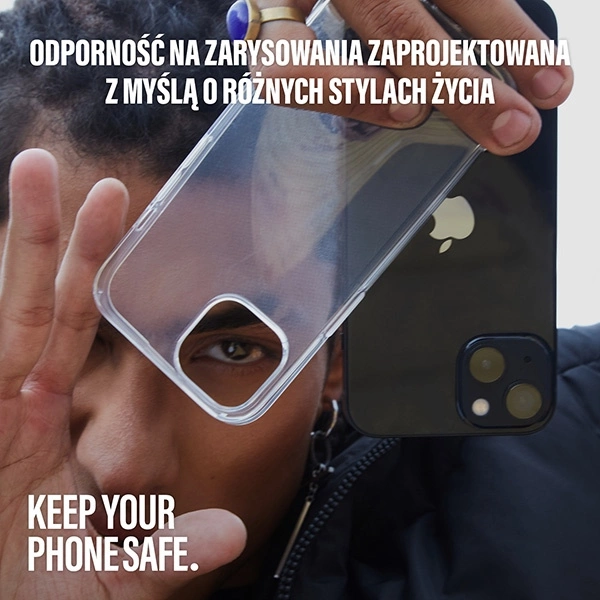SAFE by PanzerGlass recycled TPU case for iPhone 15 Pro Max - transparenteng