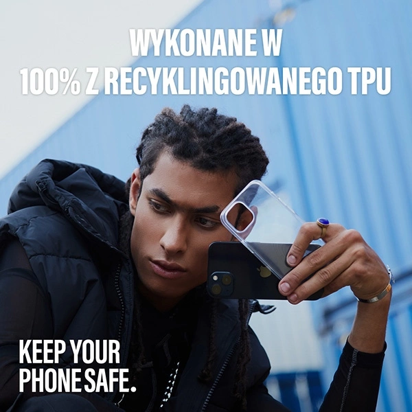SAFE by PanzerGlass recycled TPU case for iPhone 15 Pro Max - transparenteng