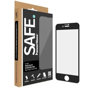 SAFE by PanzerGlass Edge-to-Edge tempered glass for iPhone SE 2020 / SE 2022 / 8 / 7 / 6 / 6s - with black frameeng