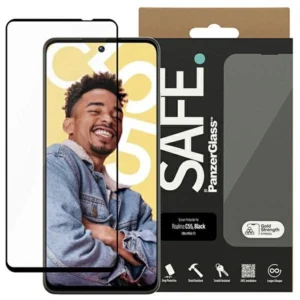 SAFE by PanzerGlass Ultra-Wide Fit Tempered Glass on Realme C55 - with Black Frameeng