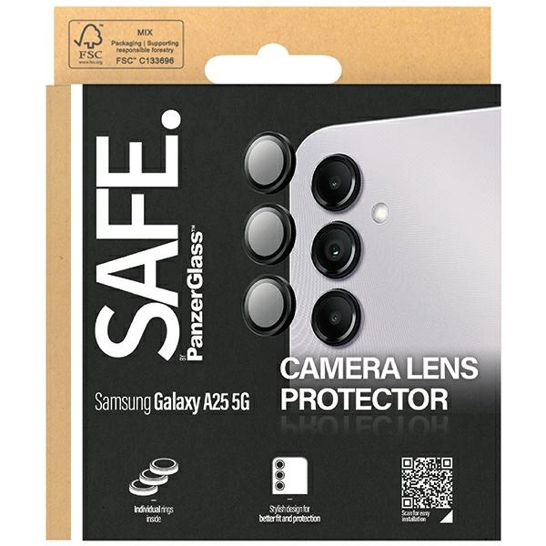 SAFE by PanzerGlass camera cover for Samsung Galaxy A25 5G - with black frameeng