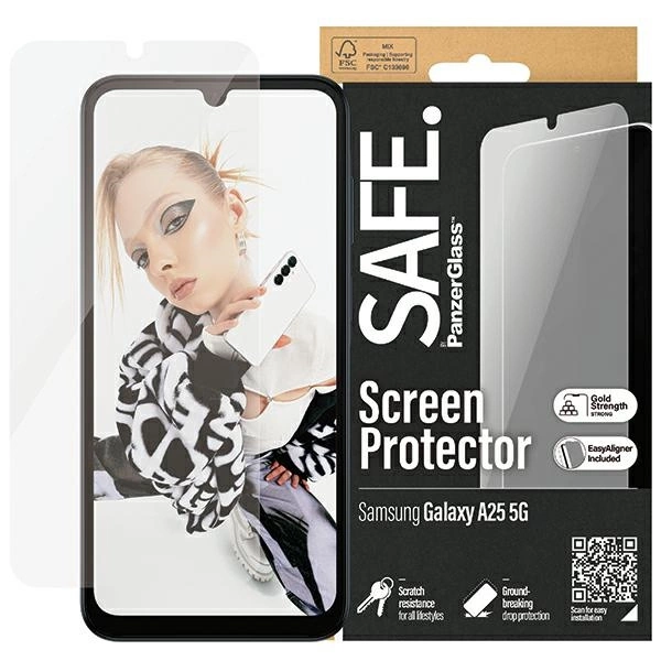 SAFE by PanzerGlass Ultra-Wide Fit tempered glass for Samsung Galaxy A25 5Geng