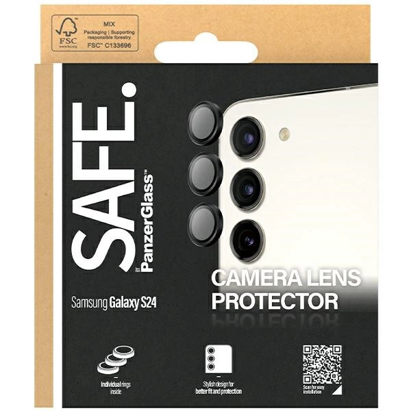 SAFE by PanzerGlass camera cover for Samsung Galaxy S24 / S23 / S23+ - with black frameeng