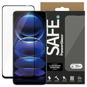SAFE by PanzerGlass Ultra-Wide Fit Tempered Glass on Xiaomi Redmi Note 12 5G / 12 4G / Poco X5 - with Black Frameeng