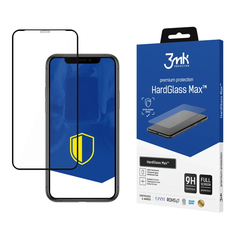 9H 3mk HardGlass Max™ glass for iPhone Xs Max / 11 Pro Maxeng