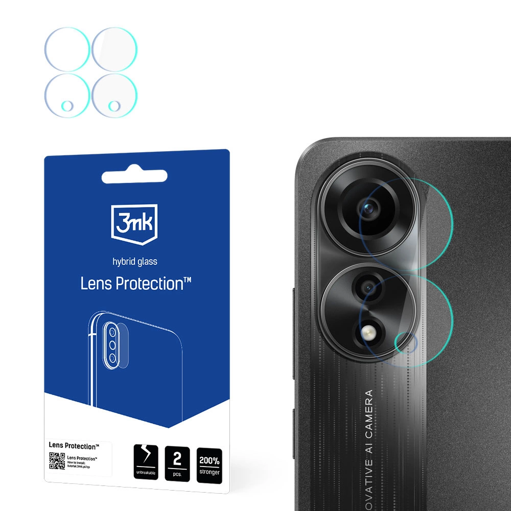 3mk Lens Protection™ hybrid camera glass for Oppo A78 5Geng