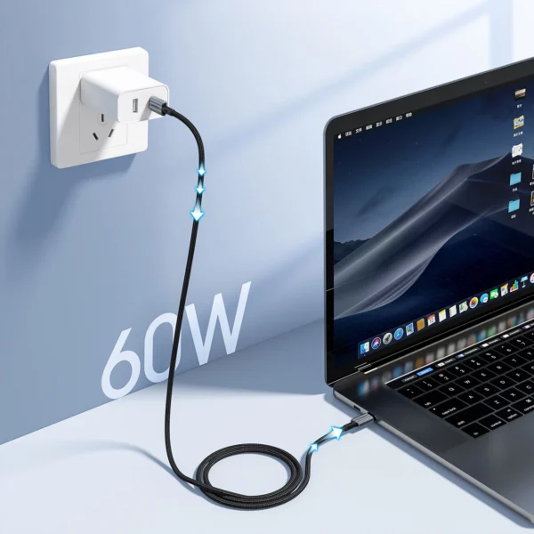 Choetech XCC-1014 USB-C / USB-C PD 60W cable - grayeng