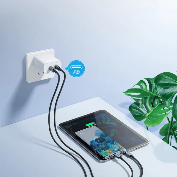 Choetech XCC-1014 USB-C / USB-C PD 60W cable - grayeng