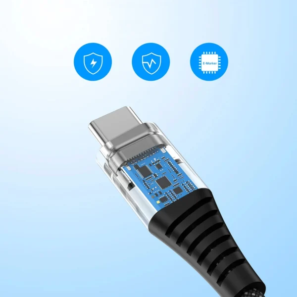 Choetech XCC-1051 magnetic USB-C / USB-C PD 3.1 cable 240W 1.8m - blackeng