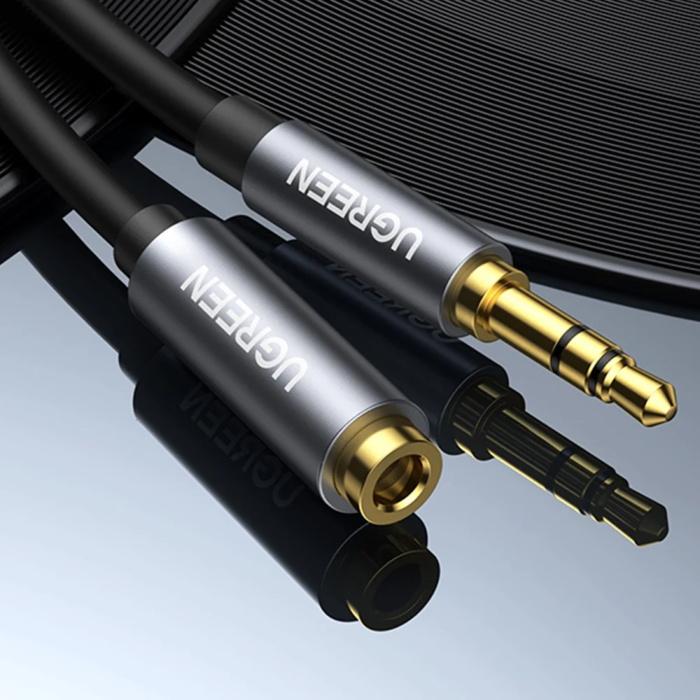 Ugreen AV118 10538 cable 3.5 mm mini jack (male) / 3.5 mm mini jack (female) 5m - silvereng