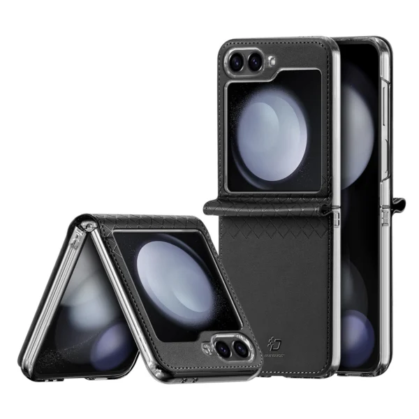 Dux Ducis Brill leather case for Samsung Galaxy Z Flip 6 - blackeng
