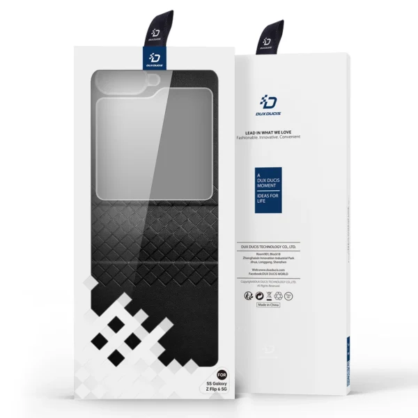 Dux Ducis Brill leather case for Samsung Galaxy Z Flip 6 - blackeng
