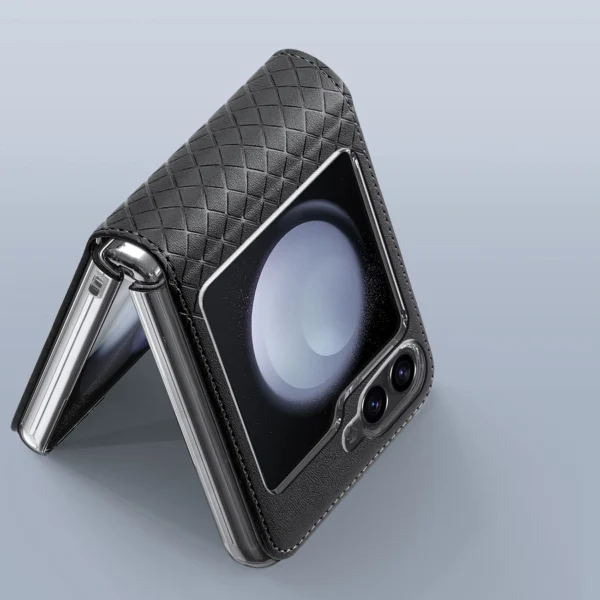 Dux Ducis Brill leather case for Samsung Galaxy Z Flip 6 - blackeng