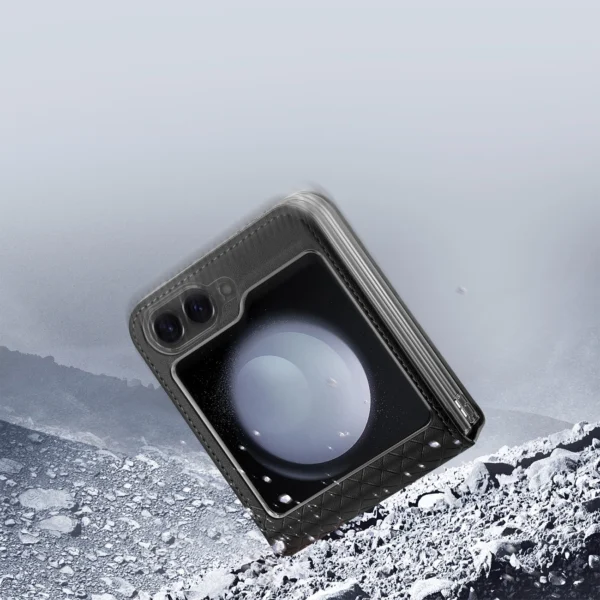 Dux Ducis Brill leather case for Samsung Galaxy Z Flip 6 - blackeng