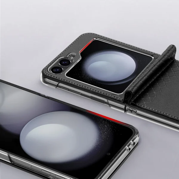 Dux Ducis Brill leather case for Samsung Galaxy Z Flip 6 - blackeng