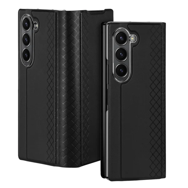 Dux Ducis Brill leather case for Samsung Galaxy Z Fold 6 with flap and card slot - blackeng