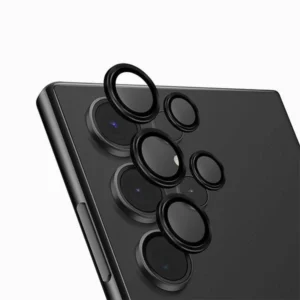Uniq Optix Aluminum Camera Lens Protector for Samsung Galaxy S24 Ultra camera lens with applicator - blackeng