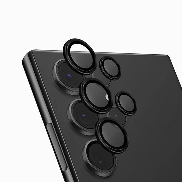 Uniq Optix Aluminum Camera Lens Protector for Samsung Galaxy S24 Ultra camera lens with applicator - blackeng