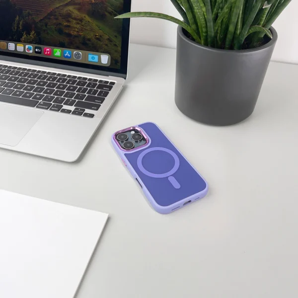 Magnetic Collection MagSafe iPhone 16 Pro Max Case - Purpleeng