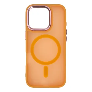 Magnetic Collection MagSafe iPhone 16 Pro Case - Orangeeng