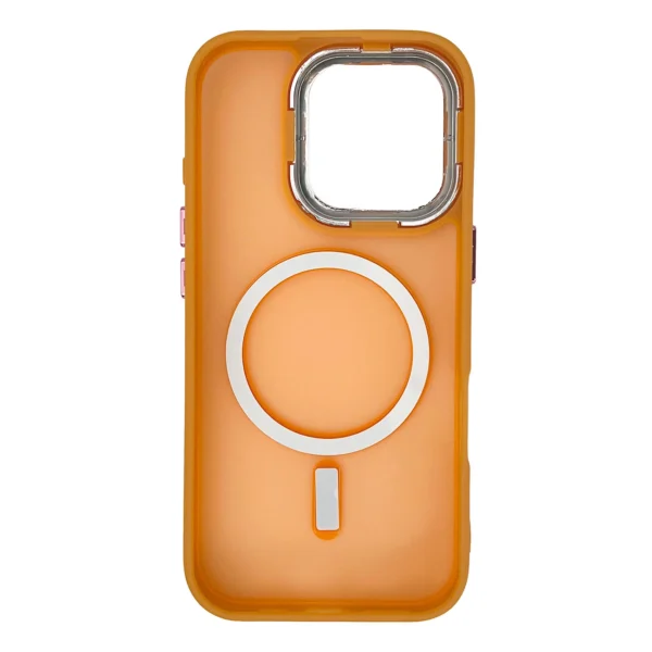 Magnetic Collection MagSafe iPhone 16 Pro Case - Orangeeng