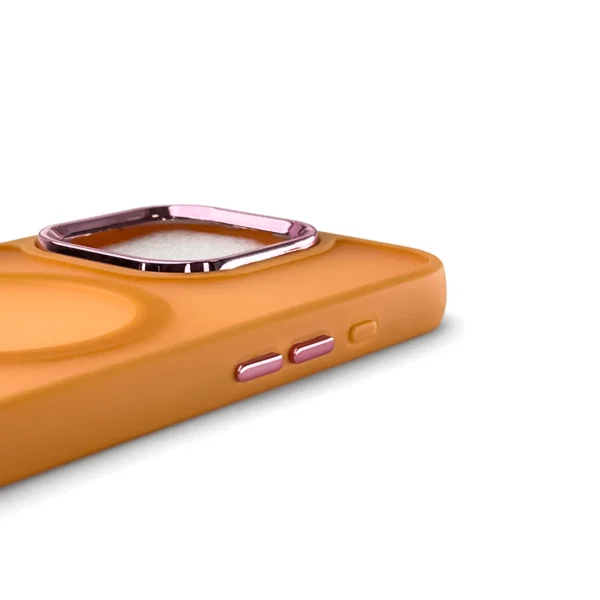 Magnetic Collection MagSafe iPhone 16 Pro Case - Orangeeng