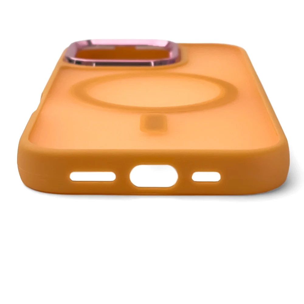 Magnetic Collection MagSafe iPhone 16 Pro Case - Orangeeng