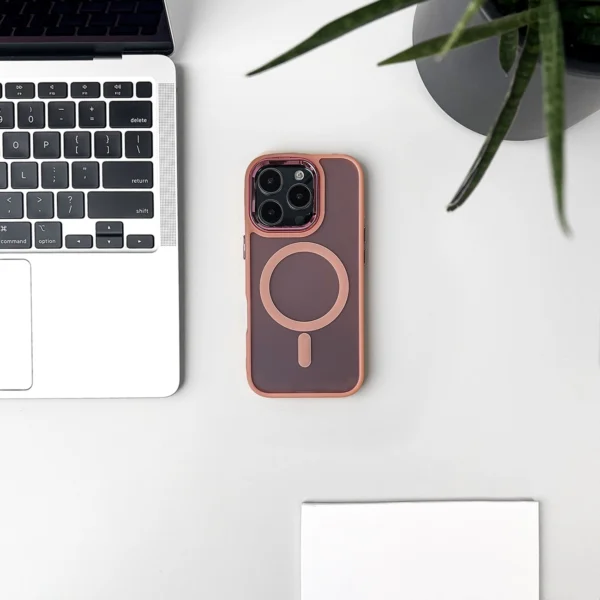 Glitter Case MagSafe for iPhone 16 Plus - pink with glittereng