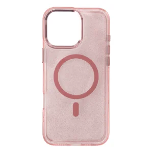 Glitter Case MagSafe for iPhone 16 Pro Max - pink with glittereng