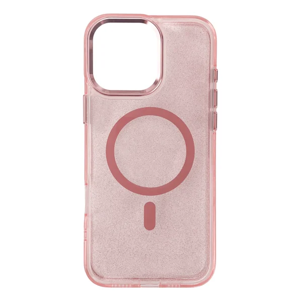 Glitter Case MagSafe for iPhone 16 Pro Max - pink with glittereng