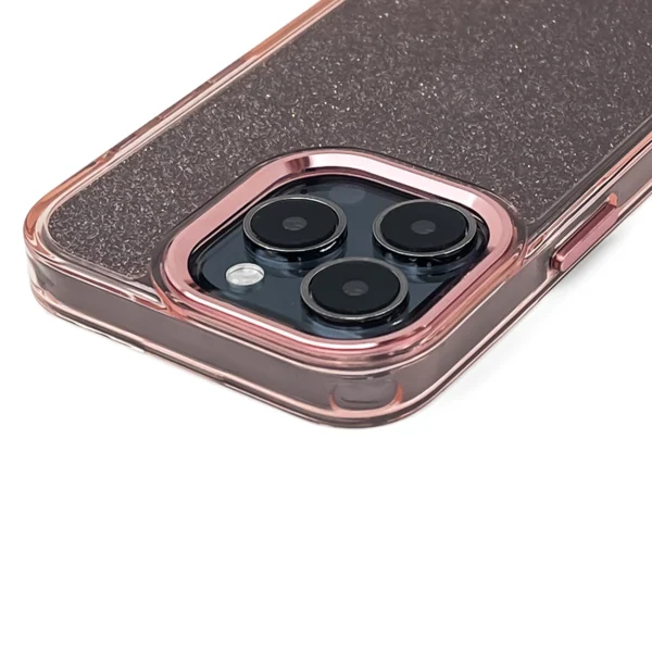 Glitter Case for iPhone 16 Pro - pink with glittereng