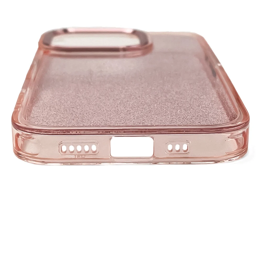 Glitter Case for iPhone 16 Pro - pink with glittereng