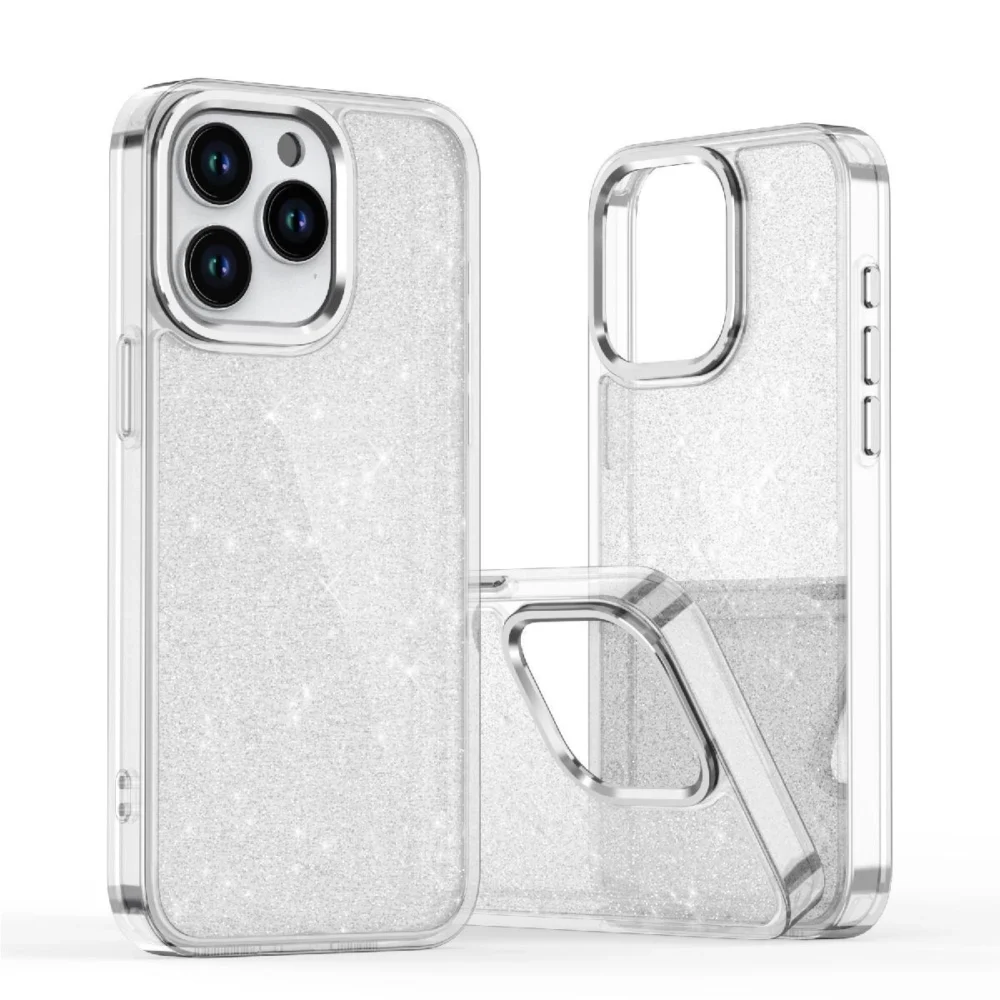Glitter Case for iPhone 16 - transparent with glittereng